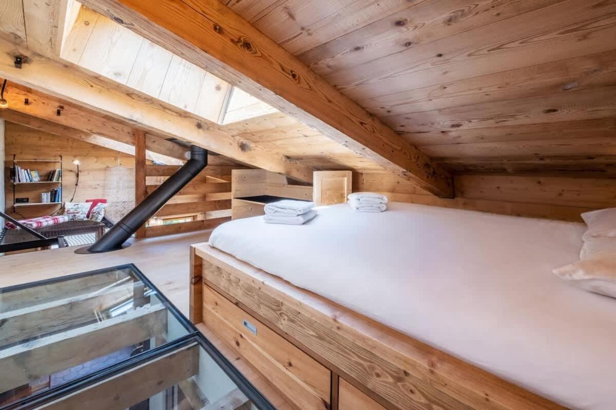 Chalet Racar Pour 4 Personnes, Centre Ville Et Vue Sur La Montagne Chamonix Bagian luar foto